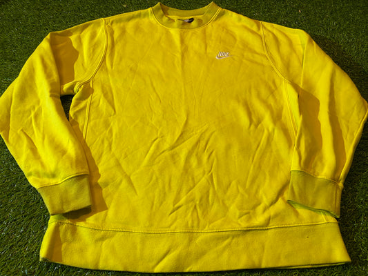 Rare Vintage Nike Sports Yellow Coloured Small Mans Size Sweater Sweatshirt