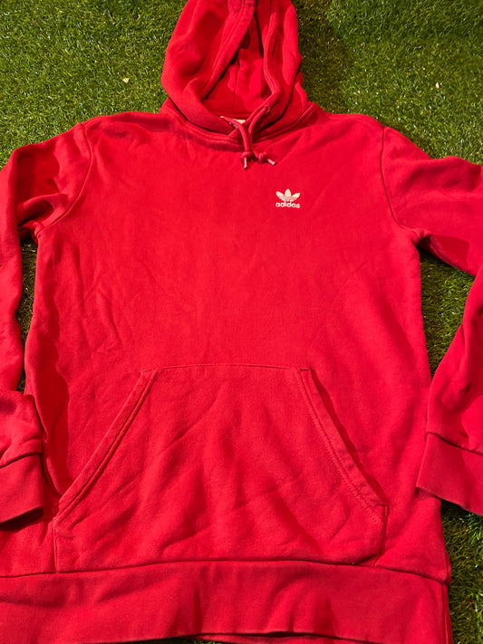 Vintage Adidas Made 3 Stripes Sports Small Mans Heavier Longer Hoody Hooded Top