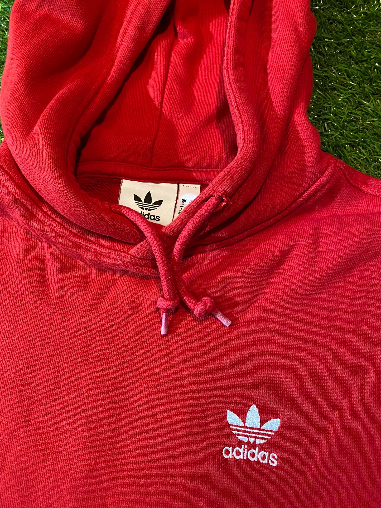 Vintage Adidas Made 3 Stripes Sports Small Mans Heavier Longer Hoody Hooded Top