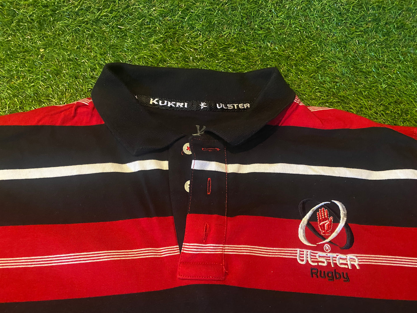 Ulster Northern Ireland  Rugby Union Large Mans Heavier Kukri Made Polo Shirt / Jersey