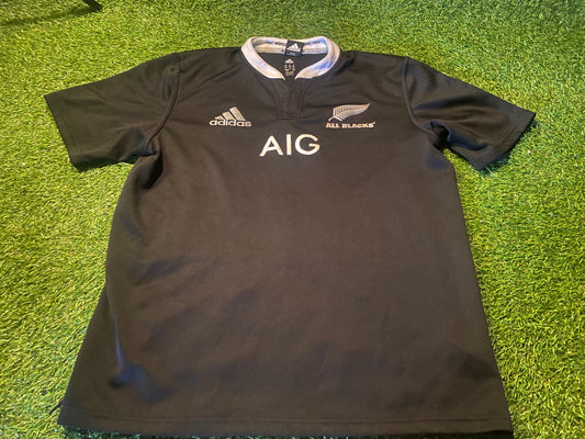 New Zealand All Blacks Rugby Union Football Large Mans Adidas Made Home Jersey