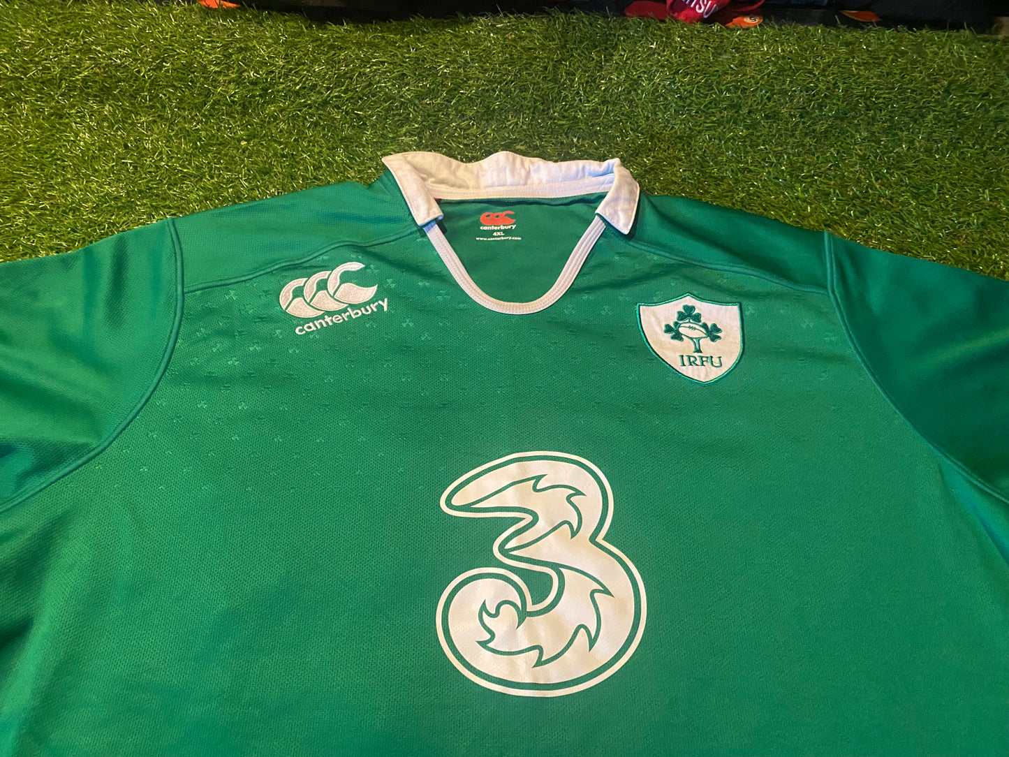 Ireland IRFU Eire Irish Rugby Union Rare Big XXXXL 4XL Mans CCC Home Jersey
