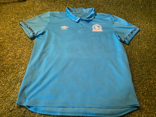 Blackburn Rovers England Football Soccer Rare XL Extra Large Mans Umbro Lighter Polo Top