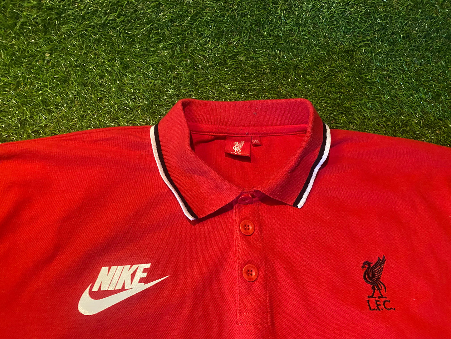 Liverpool FC England Football Soccer XXL 2XL Extra Large Mans LFC Made Polo Top