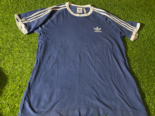 Adidas Retro Vintage Ska Mod Skinheads 2 Tone Two Tone Medium Mans Blue T Shirt