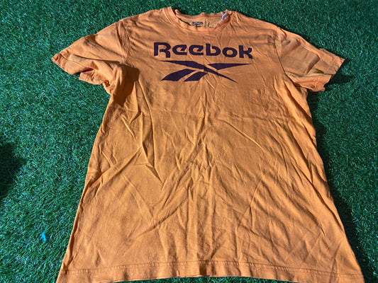 Reebok Vintage Ska Skinhead Oi Orange / Maroon Large Mans Cotton T Shirt Top