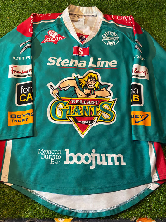 Belfast Giants Superleague NHL Type Ice Hockey Large Mans Kukri Made Jersey