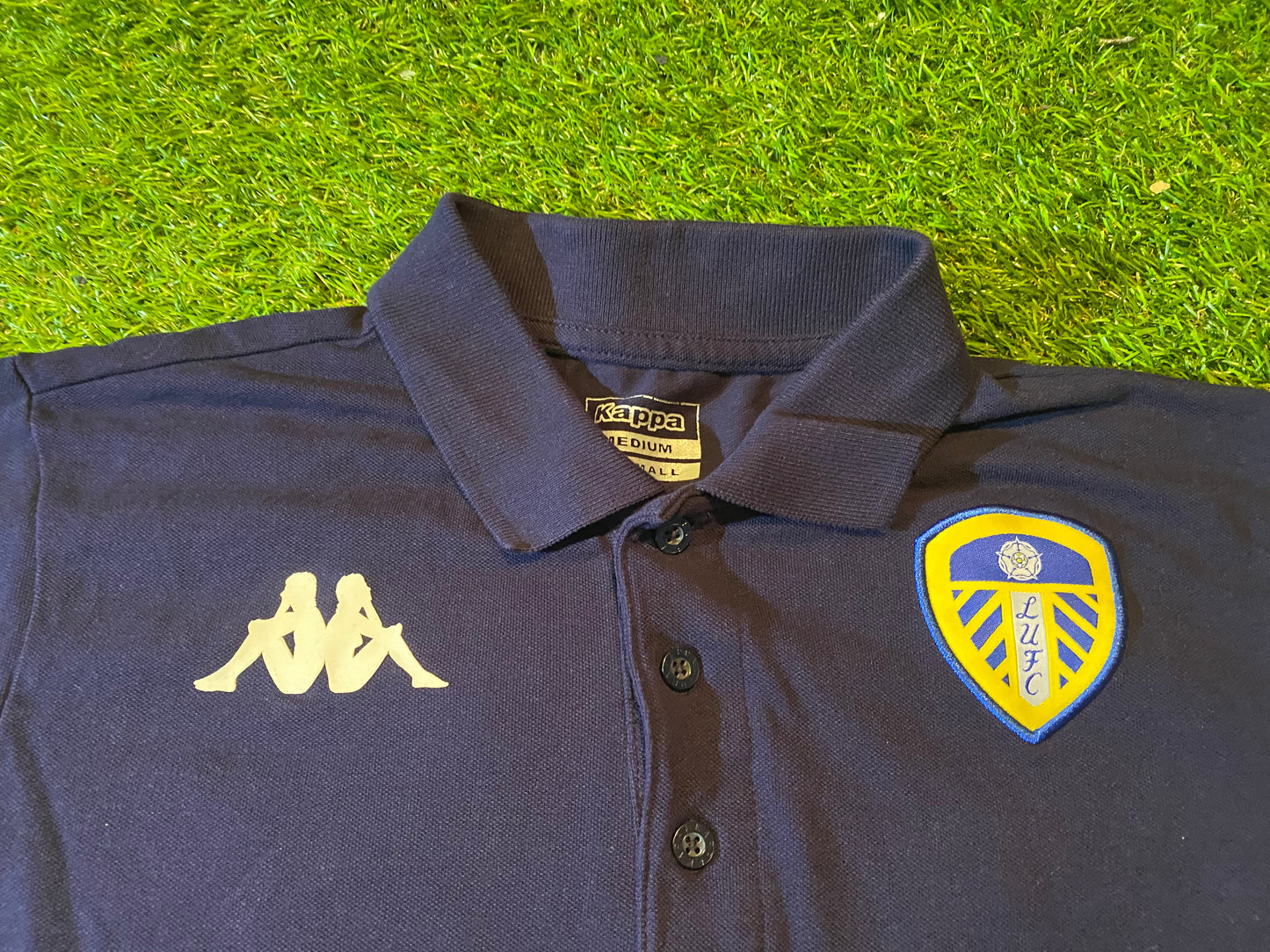 Leeds United English England Football Soccer Small mans kappa Made Polo Jersey