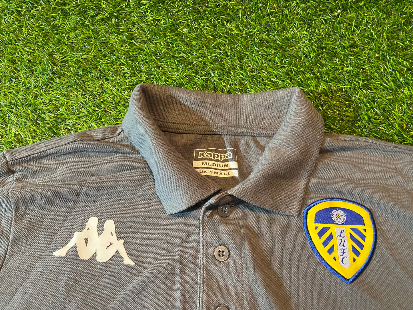 Leeds United English England Football Soccer Small mans kappa Made Polo Jersey