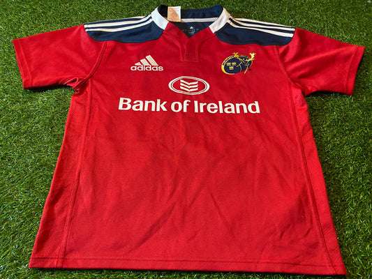 Munster Ireland Eire Irish Rugby Union Youths Small Mans Vintage Adidas Made Jersey