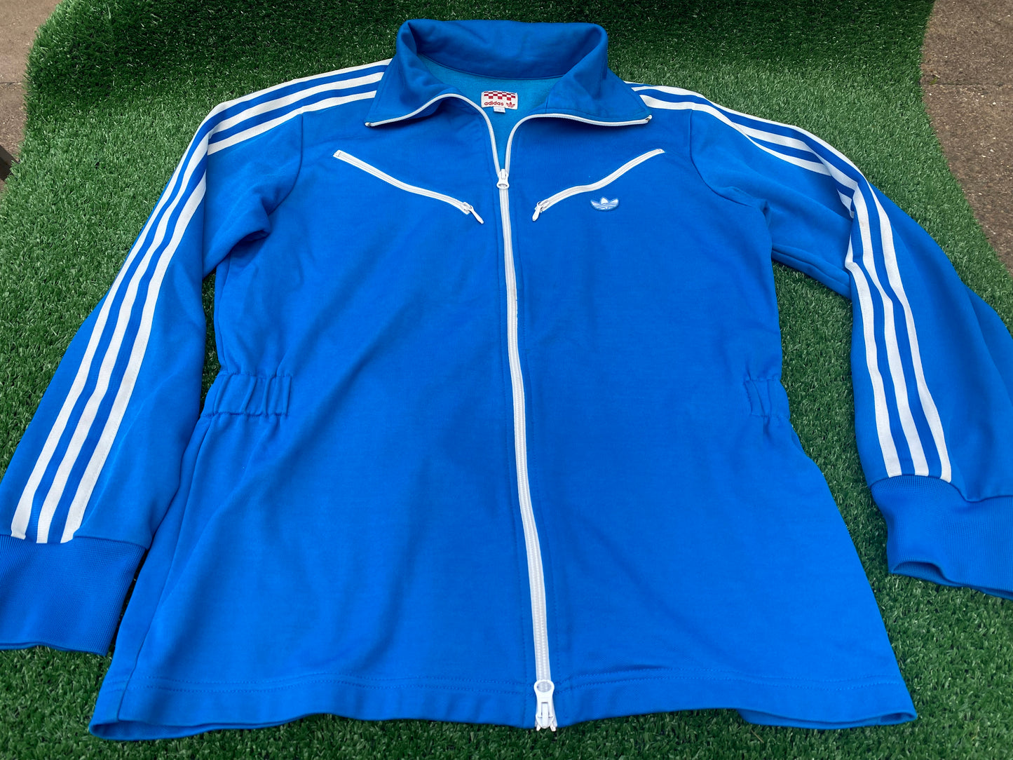 Rare Vintage Old Adidas Goodyear Zip Up Jacket Medium Mans Size