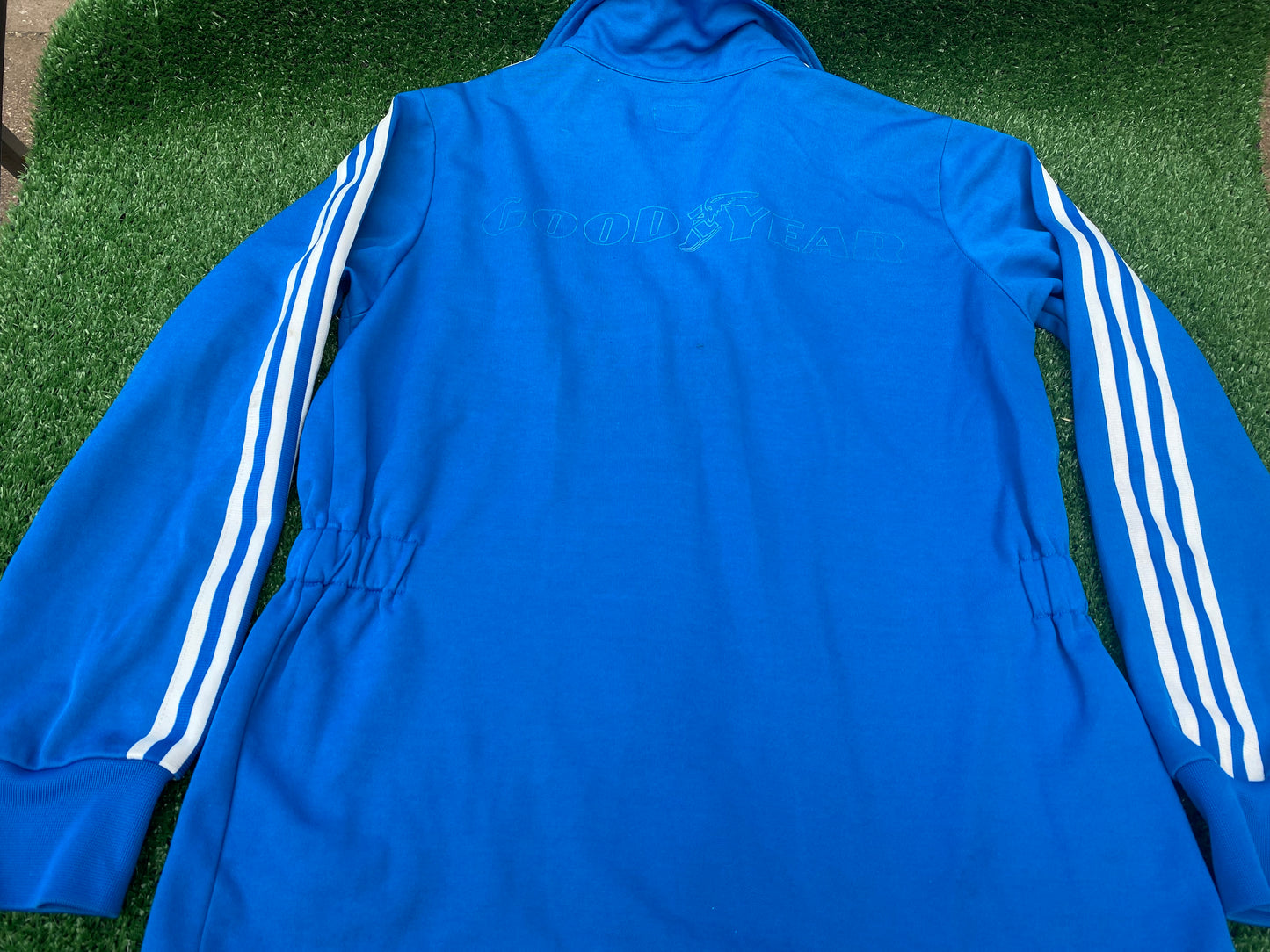 Rare Vintage Old Adidas Goodyear Zip Up Jacket Medium Mans Size