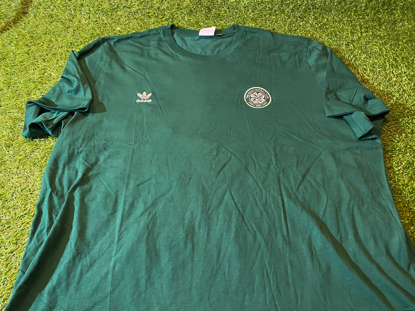 Celtic FC Scotland Soccer Football Big XXXL 3XL to 4XL Mans Adidas Made Cotton T Shirt