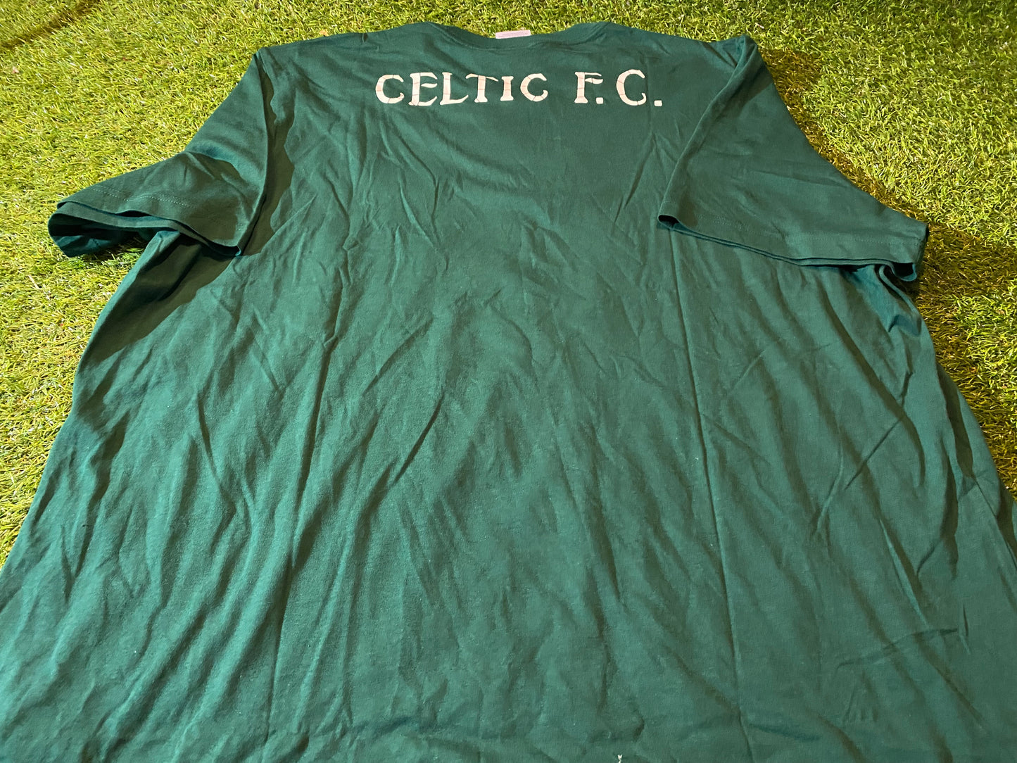 Celtic FC Scotland Soccer Football Big XXXL 3XL to 4XL Mans Adidas Made Cotton T Shirt