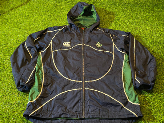 IRFU Irish Eire Ireland Rugby Union Large Boys 10-12 Year Old CCC Made Breathable Lined Jacket