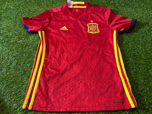 Spain Espana Soccer Football Medium Boys 9-10 Year Old Adidas Made Home Jersey