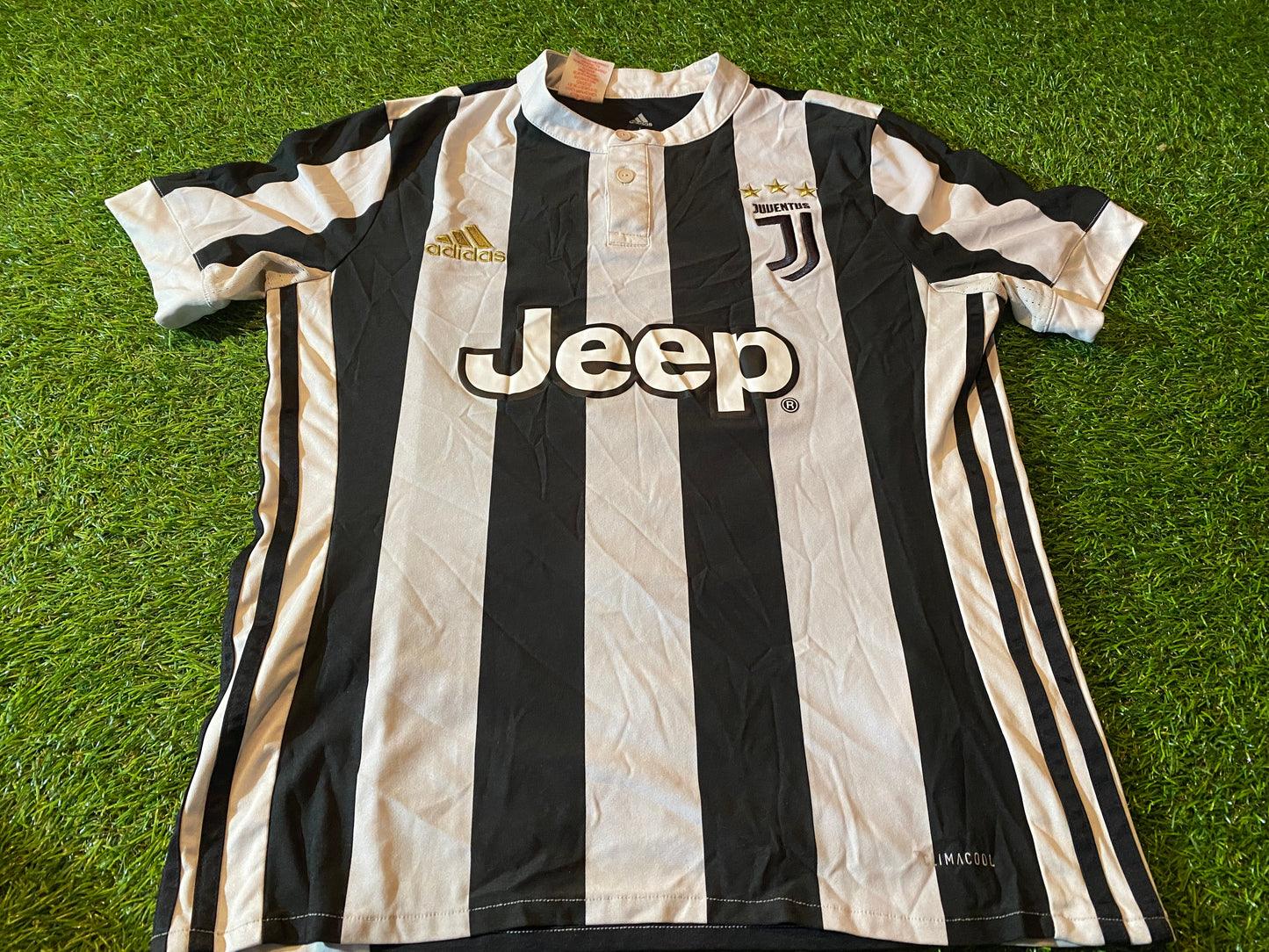 Juventus Italy Italia Football XL Boys Youths 13-14 Year Old Adidas Made Home Jersey