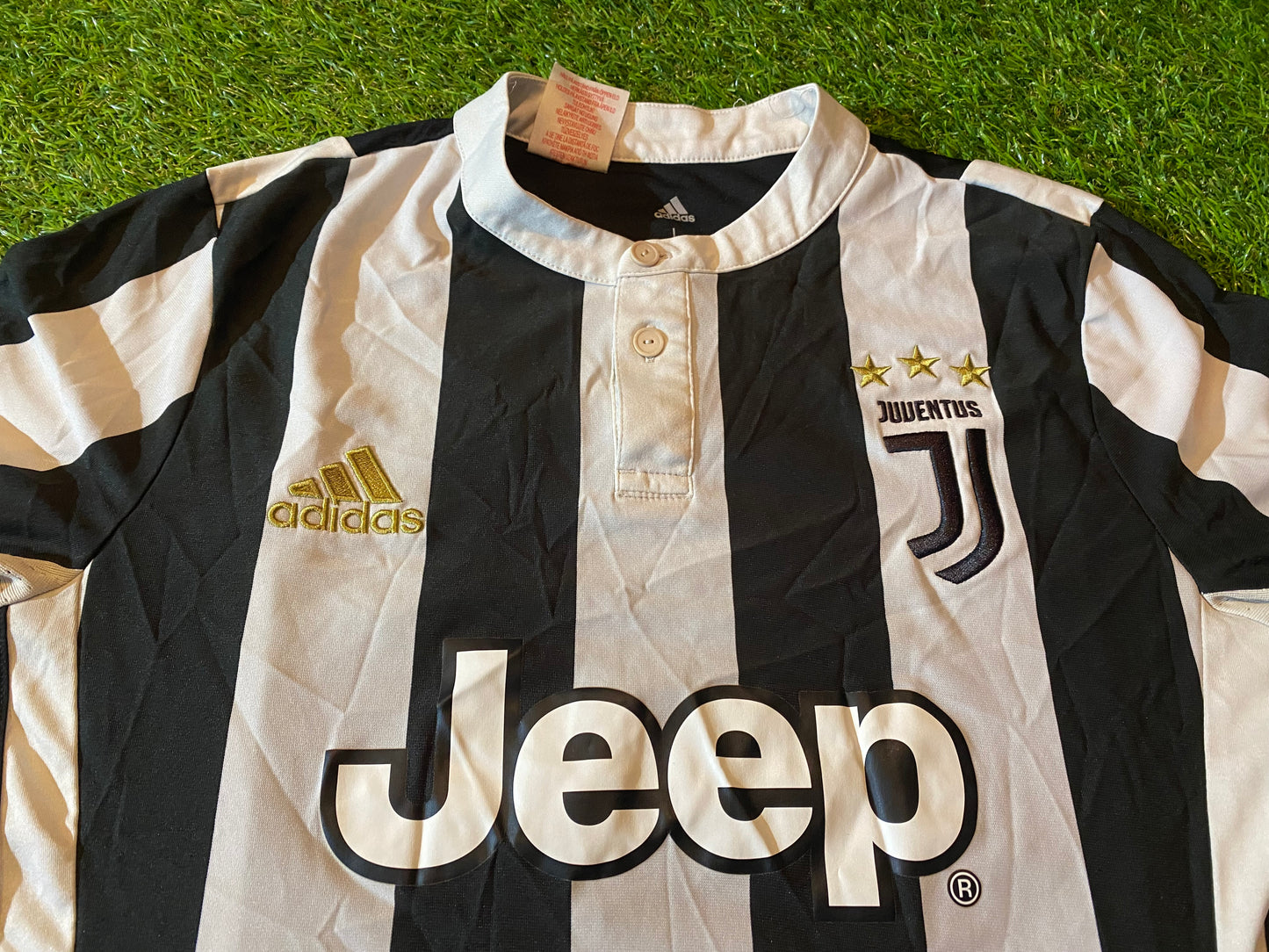 Juventus Italy Italia Football XL Boys Youths 13-14 Year Old Adidas Made Home Jersey