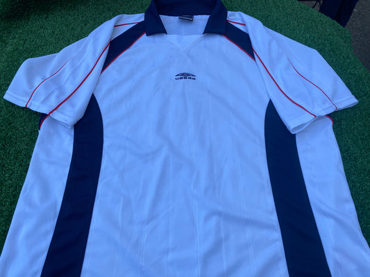 Umbro Made Rare Vintage Big XXL 2XL Mans England Style Polo Top / Jersey