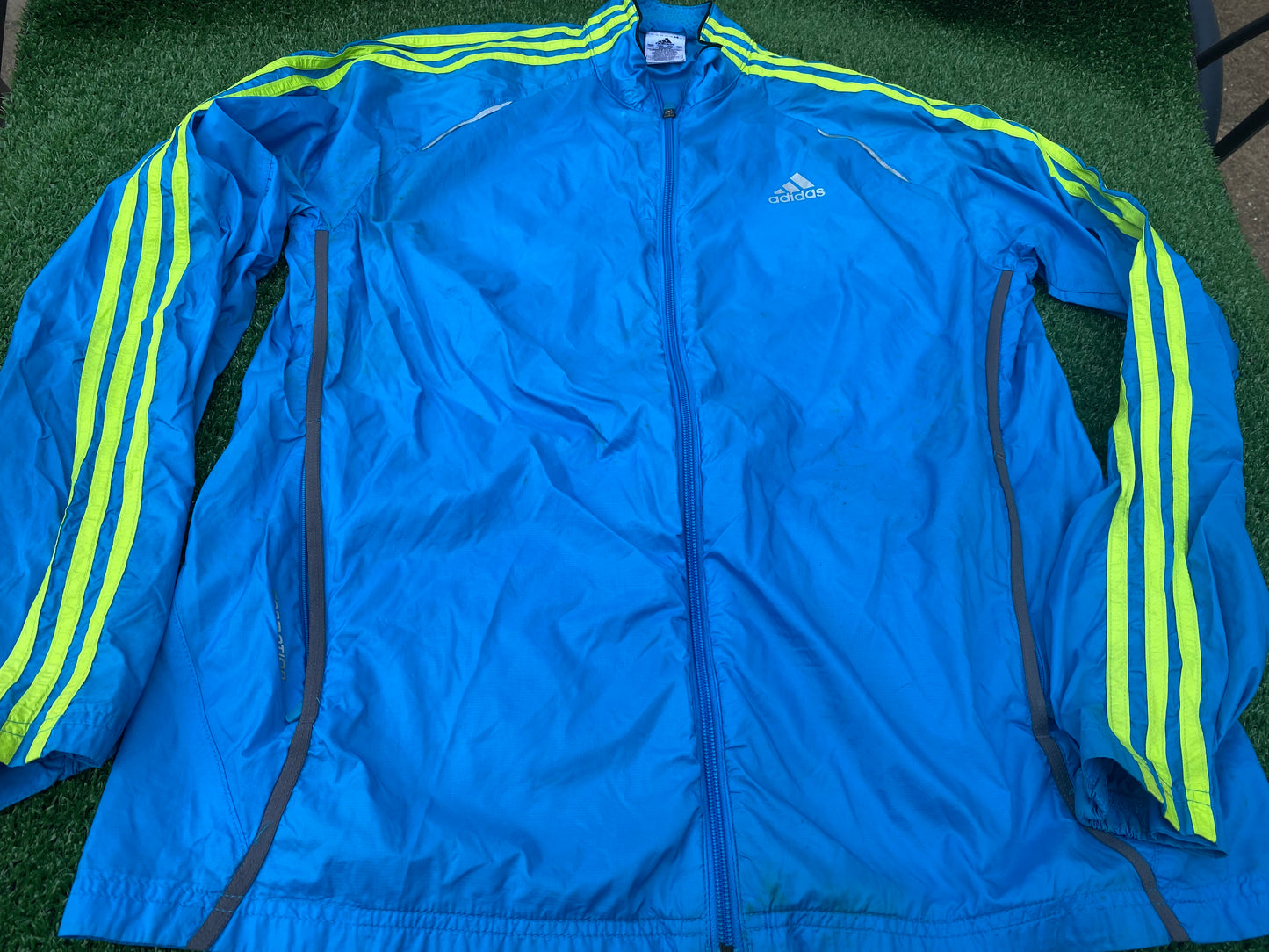 Adidas Made Lighter Summer Running Large Mans Single Layered Zip Up Jacket