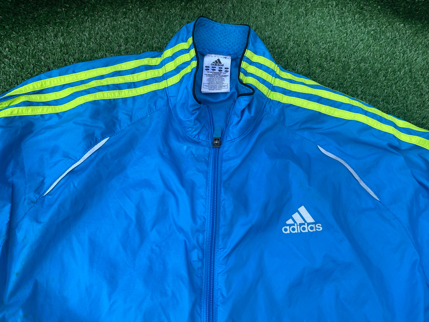 Adidas Made Lighter Summer Running Large Mans Single Layered Zip Up Jacket