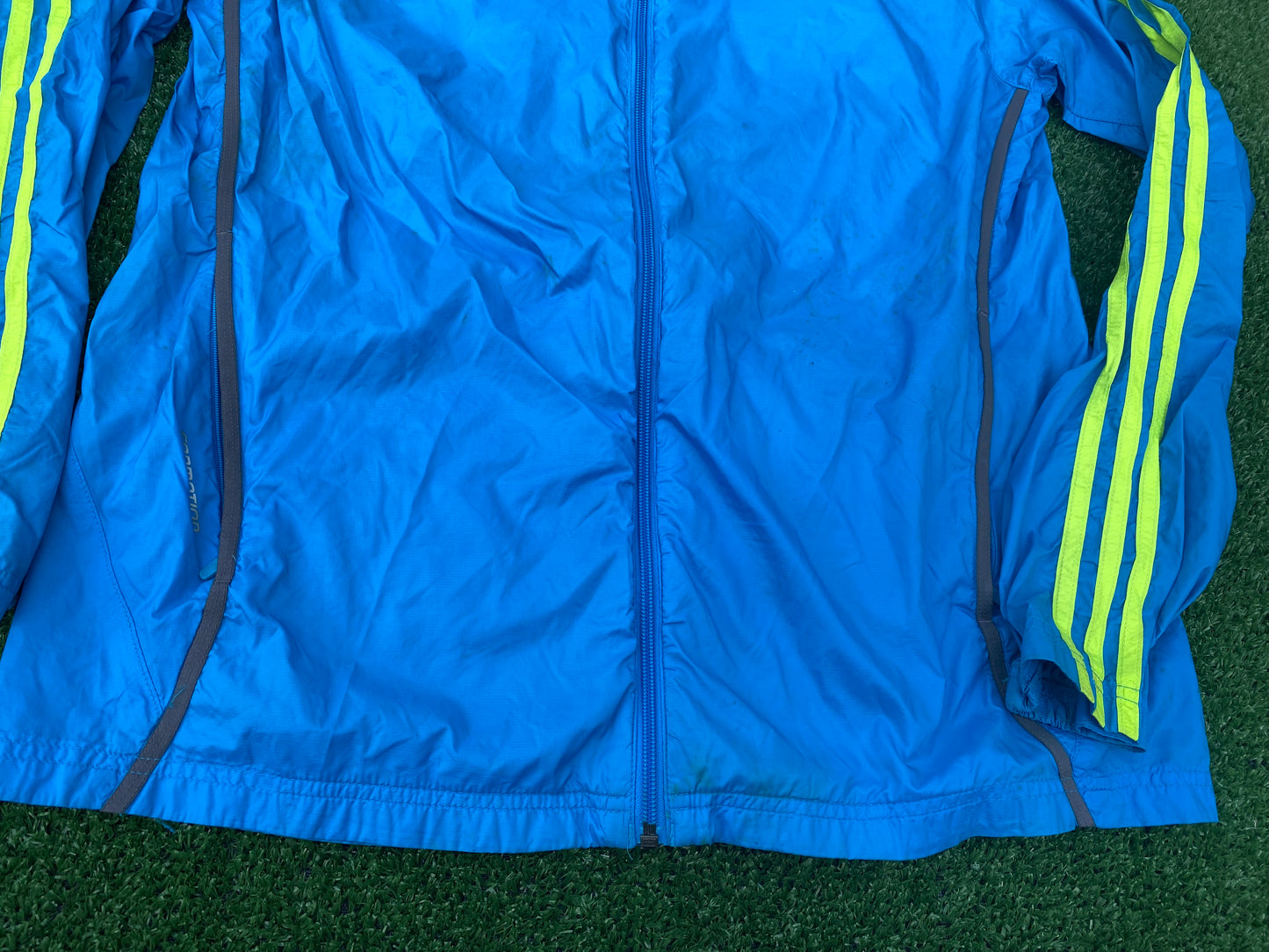 Adidas Made Lighter Summer Running Large Mans Single Layered Zip Up Jacket