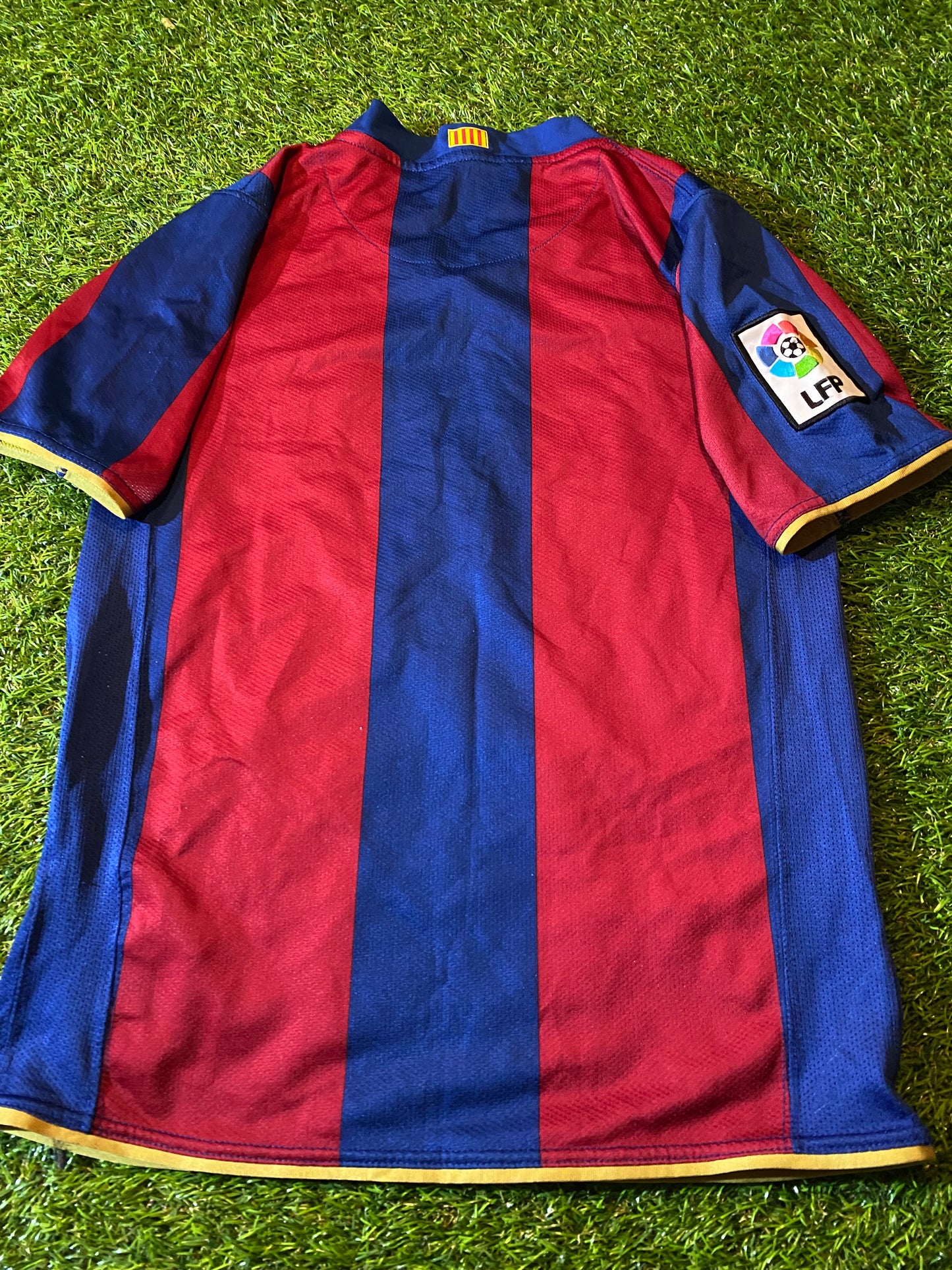 FCB Barcelona Spain Espana Football Medium Boys 9-10 Year Old Nike Nou Camp 50 Year Jersey