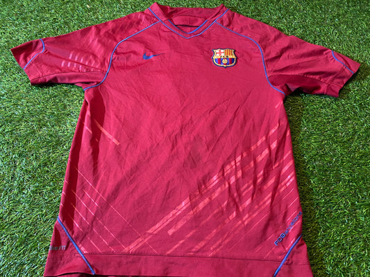 FCB Barcelona Spain Espana Football Large Boys 10-12 Year Old Nike Made Leisure Jersey