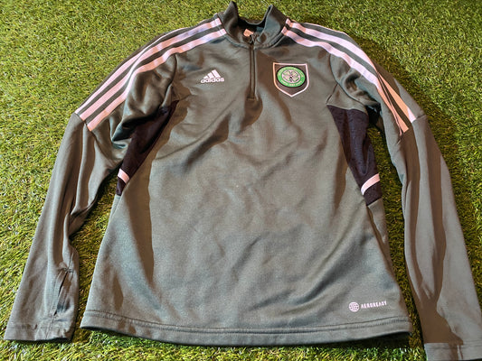 Celtic FC Scotland Football Large Boys 10-11 Year Old Adidas Made Single Layered Top / Sweater