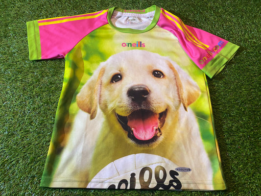 Fun Dog Puppy GAA Gaelic Football Ireland Irish Kids Small Boys / Girls 7-8 Year Old Top