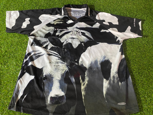 Farming Cows Ireland Irish Hurling GAA Gaelic Football XL Extra Large Mans Herd Fun Jersey