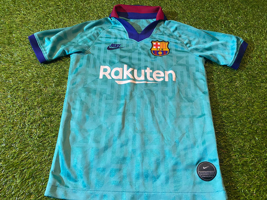 FCB Barcelona Spain Espana Football Kids Boys 5-6 Year Old Nike Away Jersey