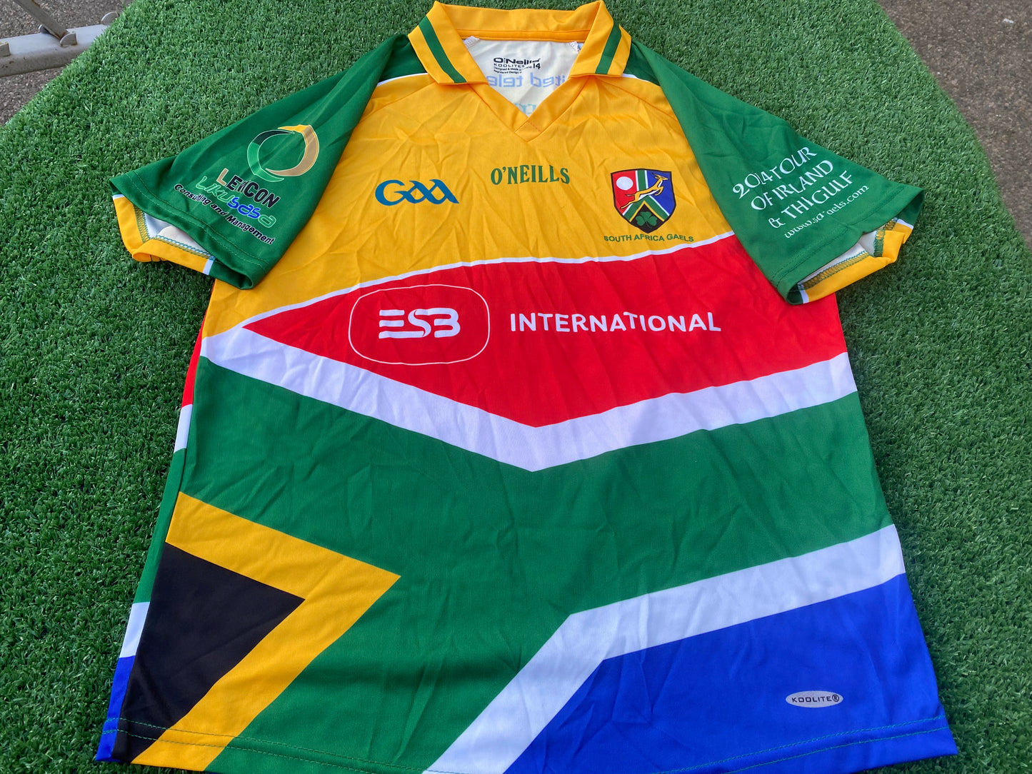 South Africa Eire Ireland Womans Females GAA Gaelic Football Hurling Size 14 Jersey