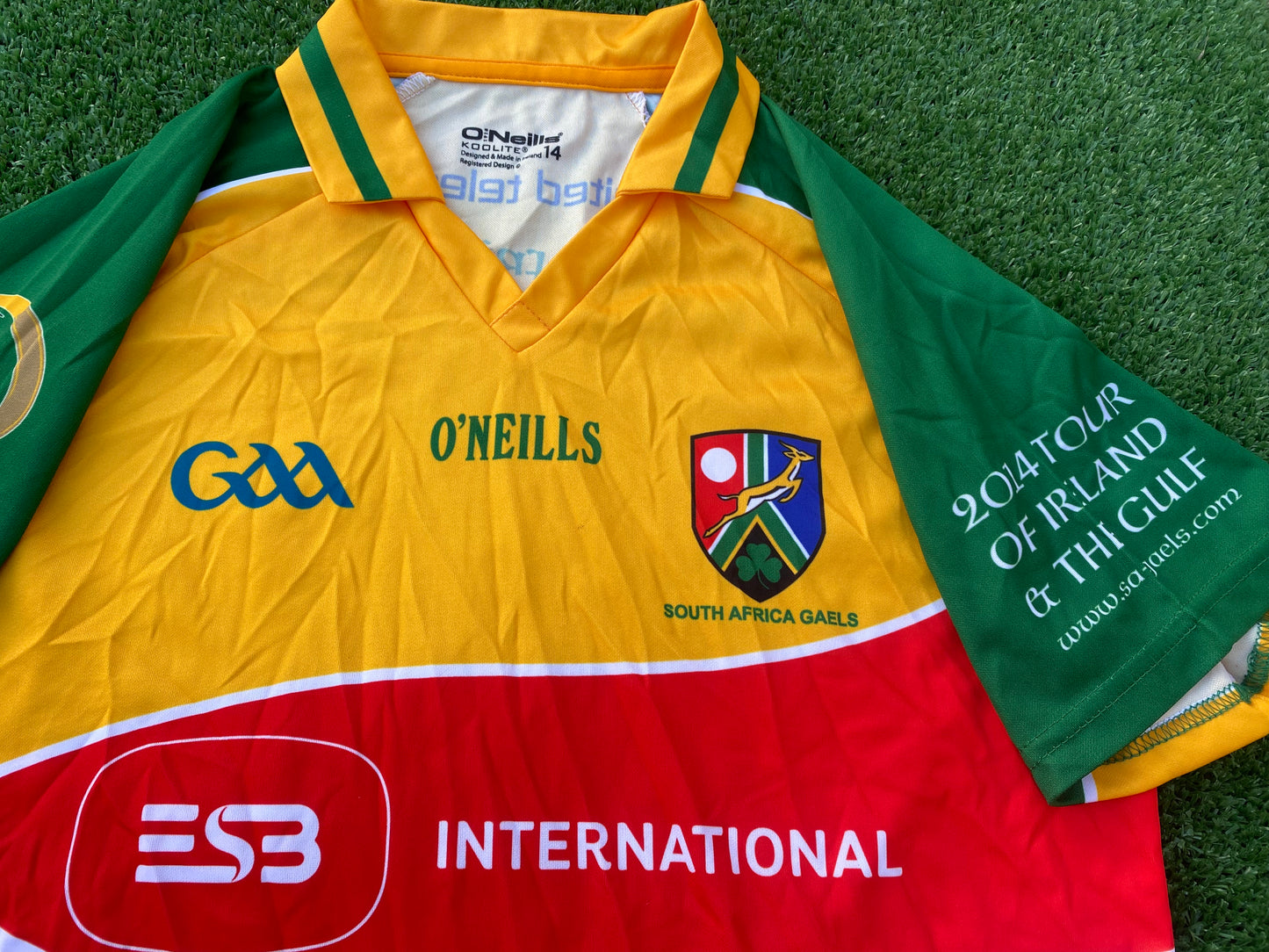 South Africa Eire Ireland Womans Females GAA Gaelic Football Hurling Size 14 Jersey