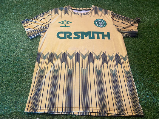 Celtic FC Scotland Scottish Soccer Football Large Mans Vintage 1989 Retro Away Jersey