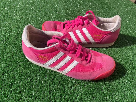 Adidas Dragon Trainers / Sneakers / Shoes Pink Adult Youths UK Size 5.5