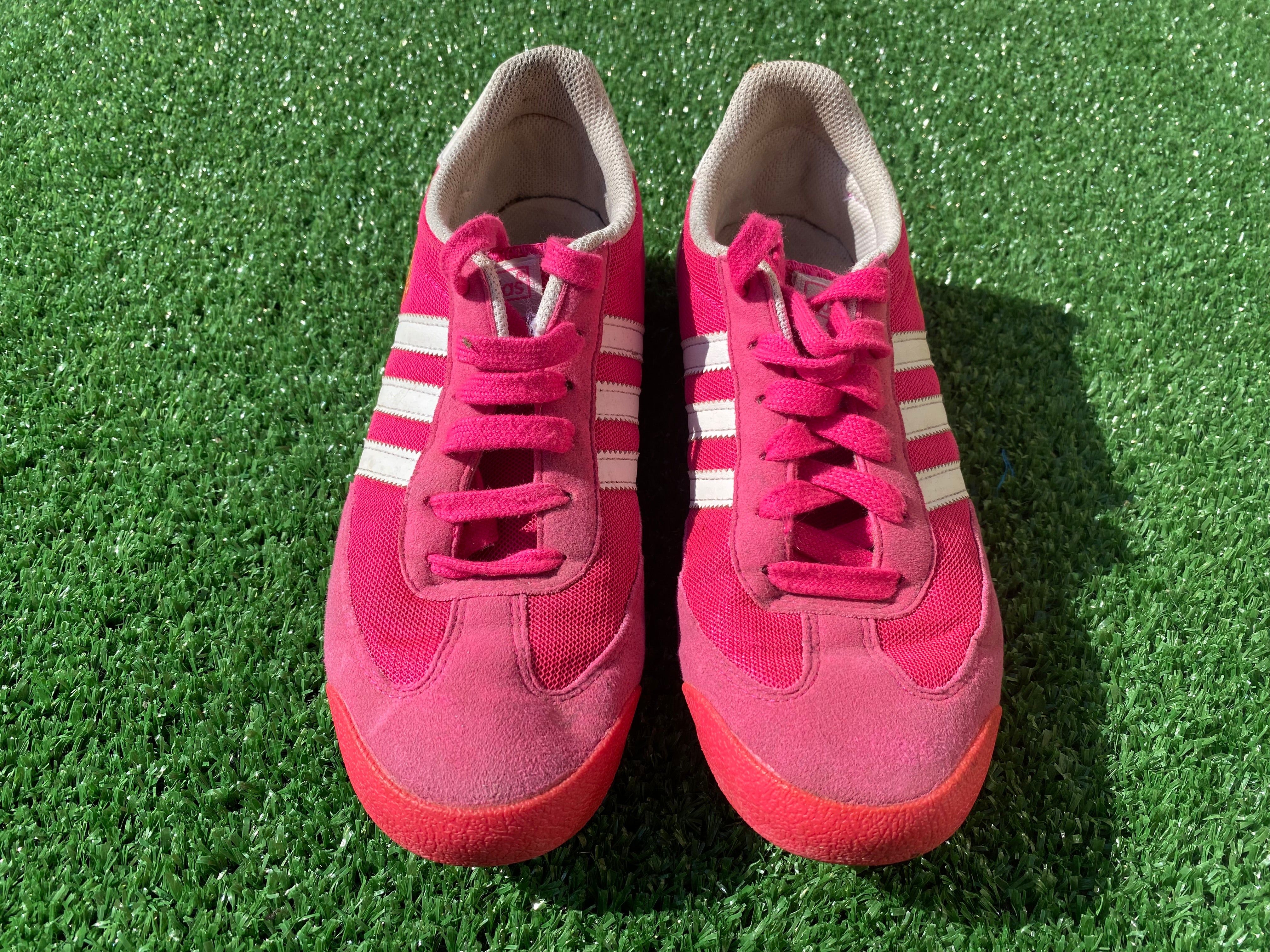 Pink adidas store dragon trainers