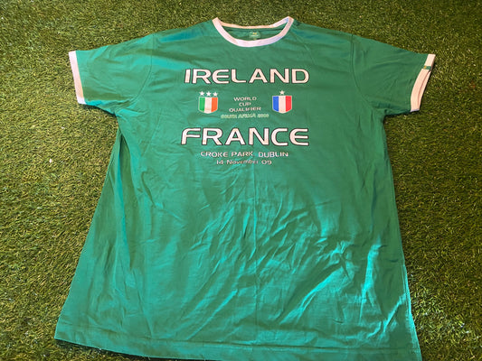 Republic of Ireland v France 2010 Play Off Match Soccer Football Large Mans Cotton Top