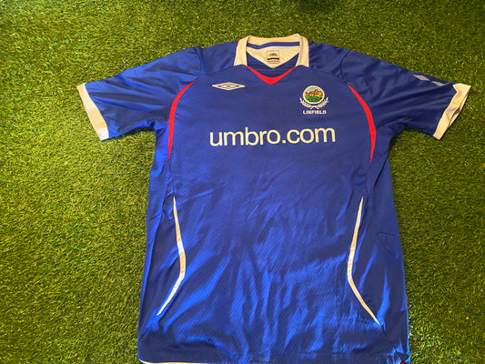 Linfield FC Northern Ireland Football Large Mans Vintage Umbro Home Jersey
