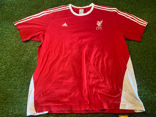 Liverpool FC England Football Soccer Rare XL Extra Large Mans Adidas Made Cotton Top