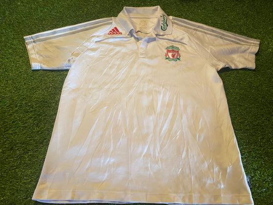 Liverpool FC England Football Soccer Rare Large Mans Adidas Made Polo Top