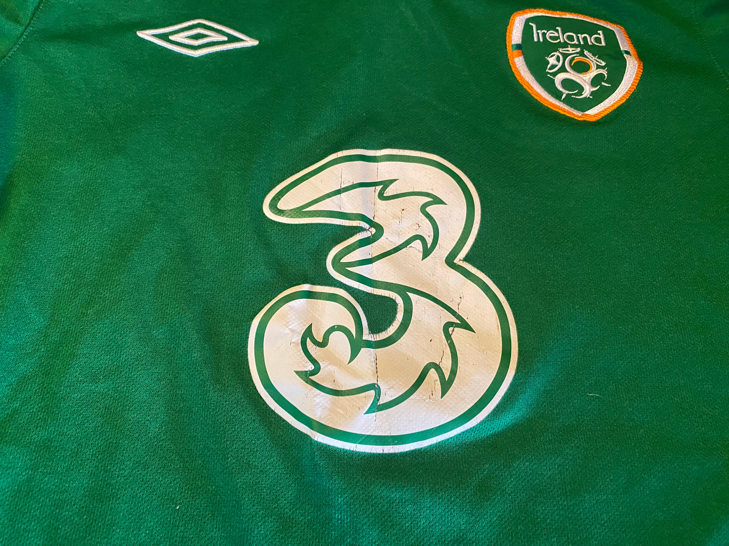 Republic of Ireland Eire Irish Football Soccer Medium Mans Umbro Made Home Jersey