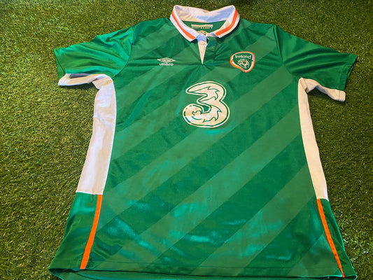 Republic of Ireland Eire Irish Football Soccer XL Extra Large Mans Umbro Made 2016 Home Jersey