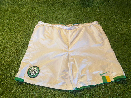 Celtic FC Scotland Football Large Mans Rare 2006 Nike European Lined Away Shorts