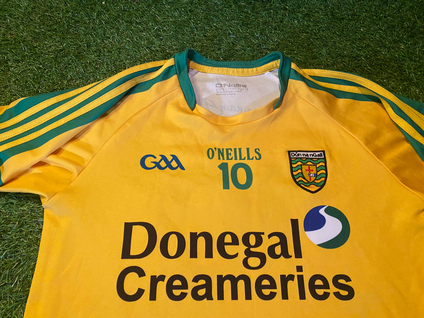 Co Donegal GAA Gaelic Football Youths / Small mans No 10 Match Worn Top