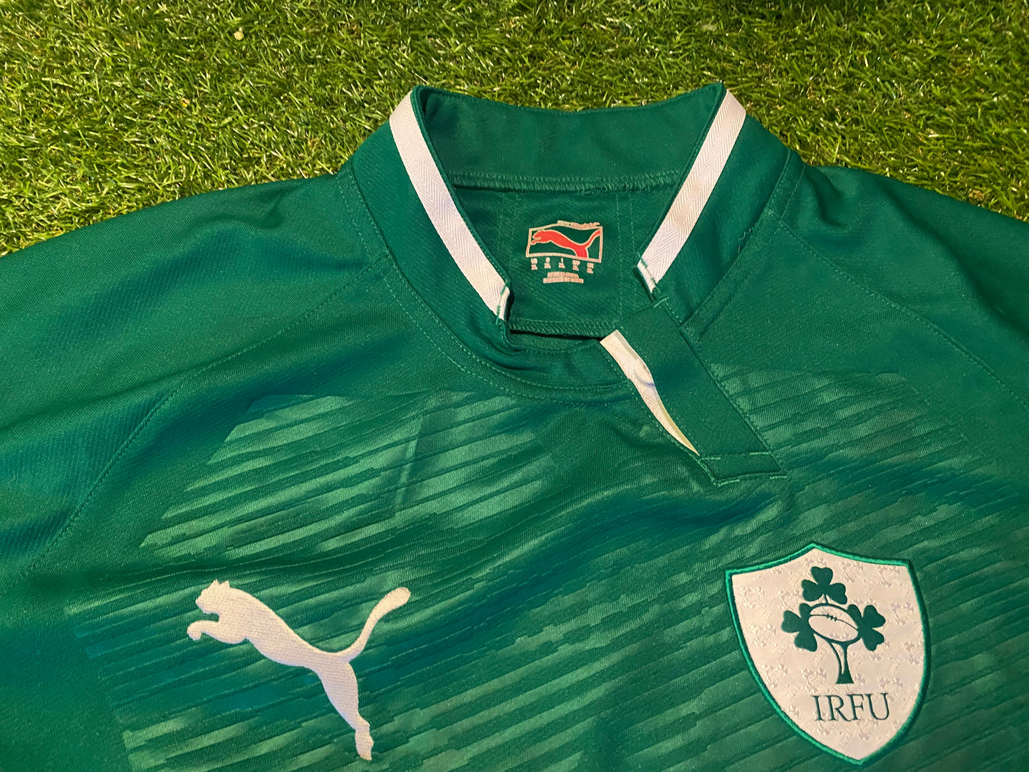 Ireland IRFU Eire Irish Rugby Union XL Extra Large Mans Puma Made Home Jersey
