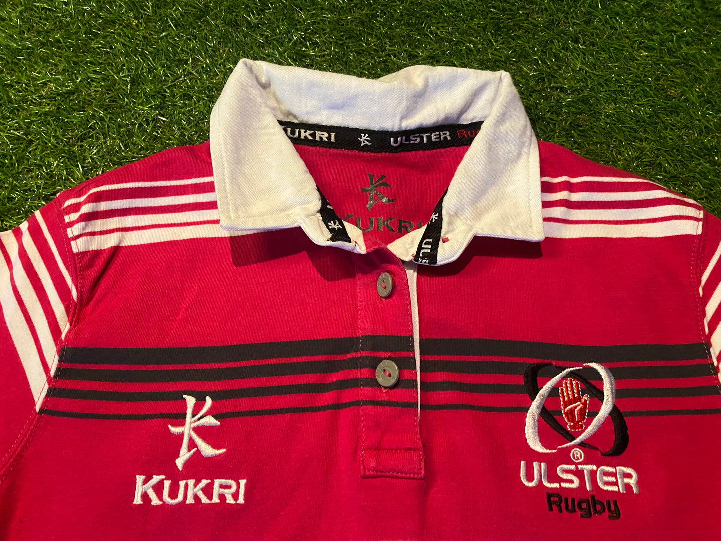 Ulster Northern Irish Rugby Union Football Womans Size 14 Kukri Made Polo Jersey
