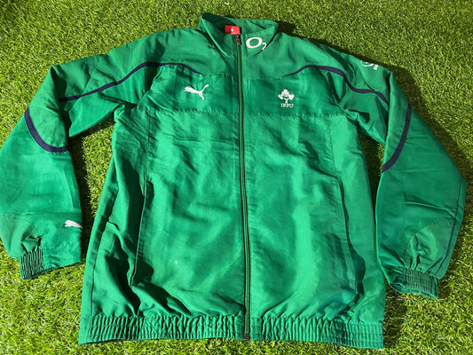 Ireland Eire Irish Rugby Union Small Mans Puma Made Zip Up Jacket