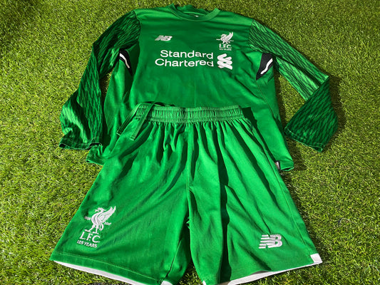 Liverpool England Soccer Football Large Boys 12-13 yr Goalkeepers Top & Shorts Set