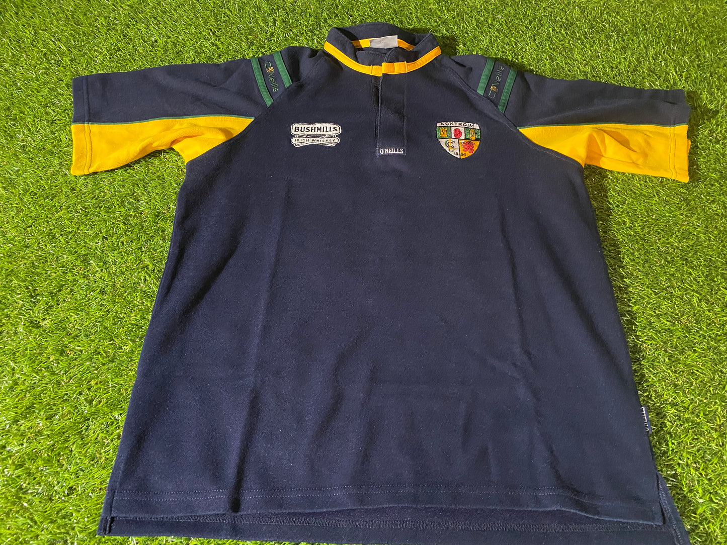 Co Antrim Ulster Northern Ireland GAA Gaelic Football Hurling Medium Mans Polo Jersey